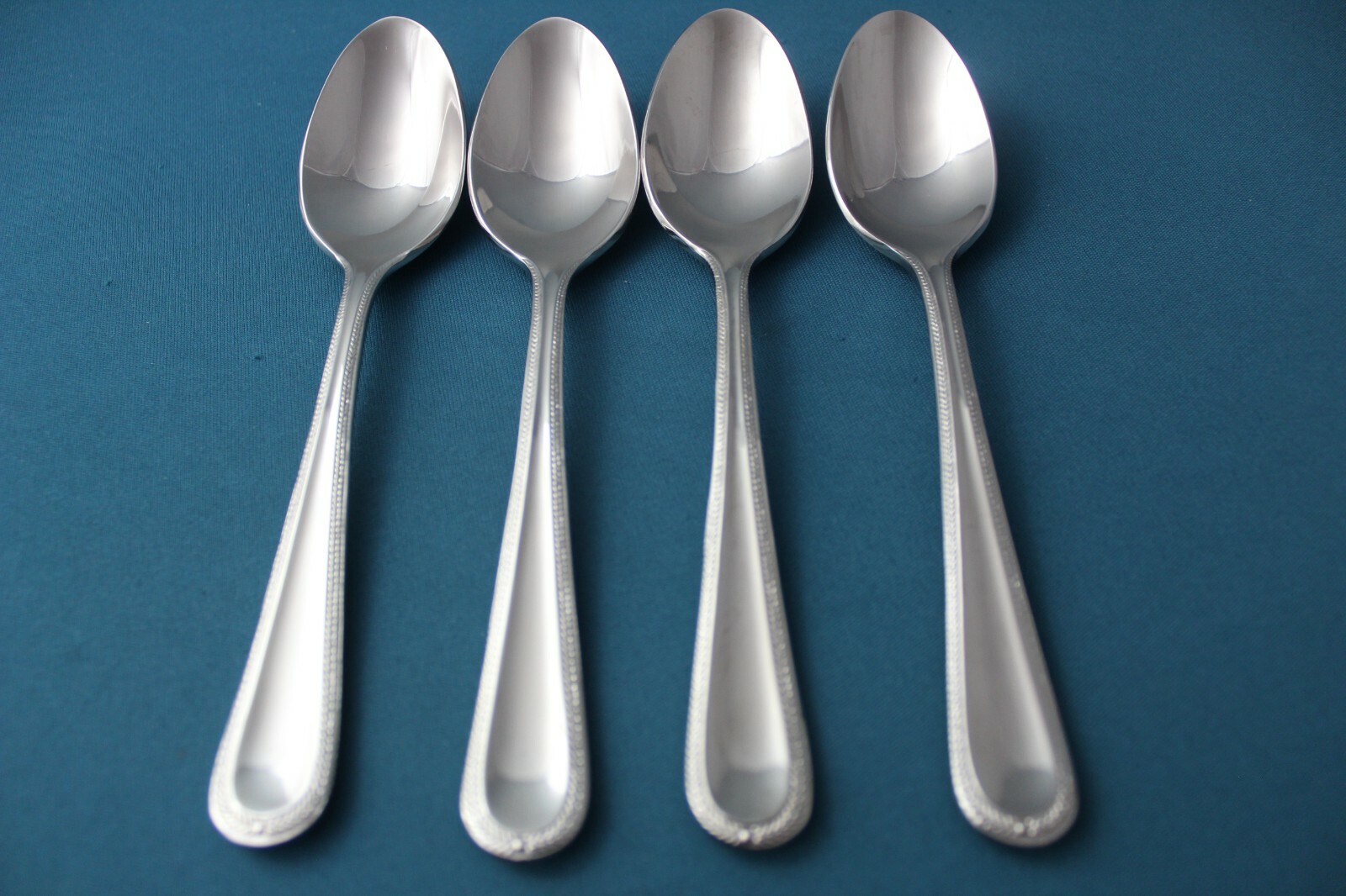 Gorham BRAID Place Oval Soup Spoons (Set of 4) Glossy 18/10 LIGHT USE 7 1/8"