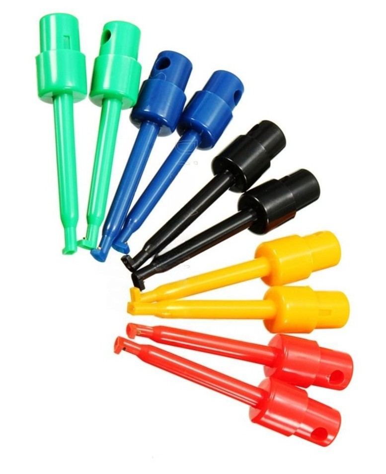 10Pcs Round Large Size Single Hook Clip Test Probe Wire Hook for Electronic