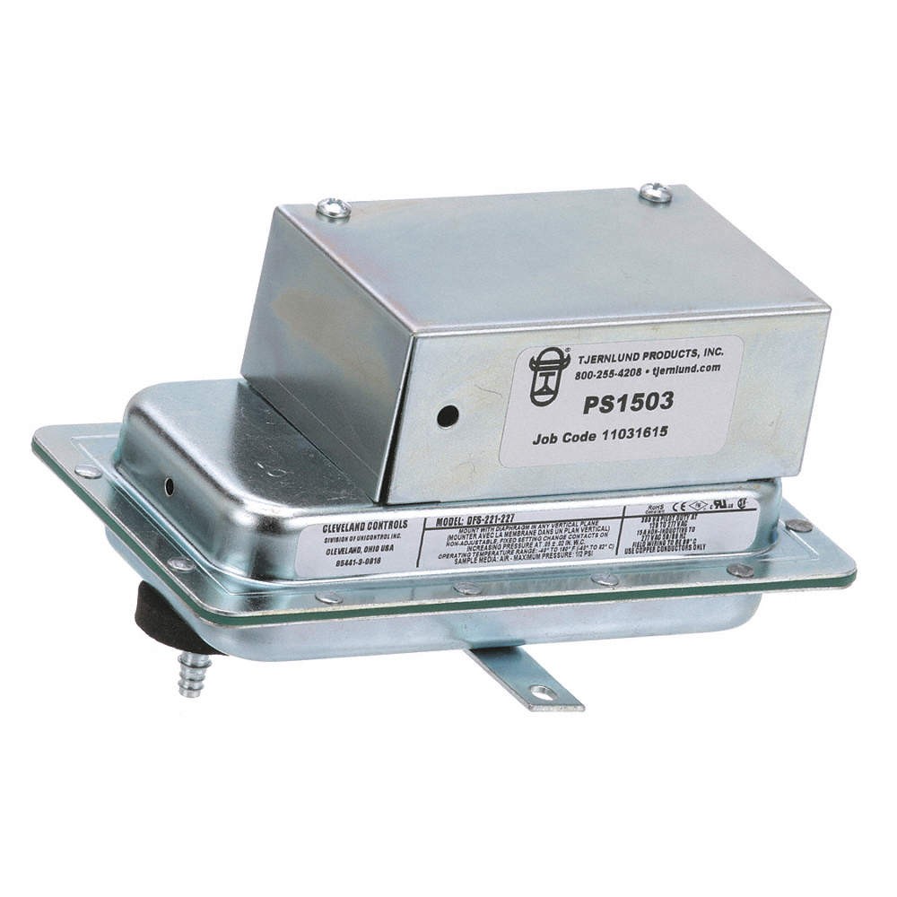 TJERNLUND PS1503 Air Sensing Switch,Fixed,SPST,Auto 5C968