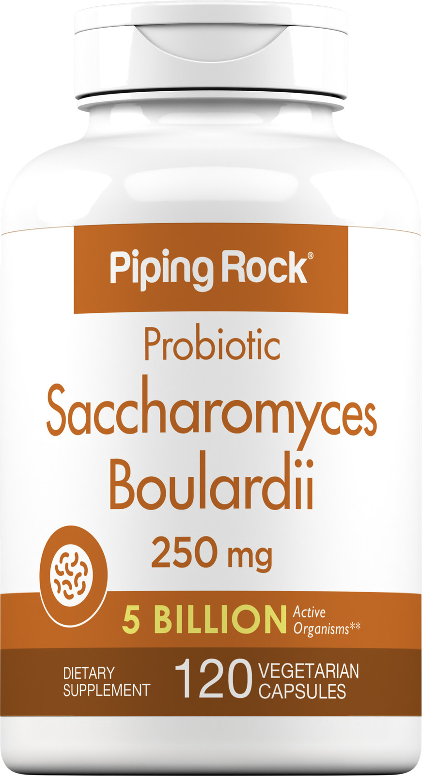 Saccharomyces Boulardii | 5 Billion CFUs | 120 Capsules | by Piping Rock