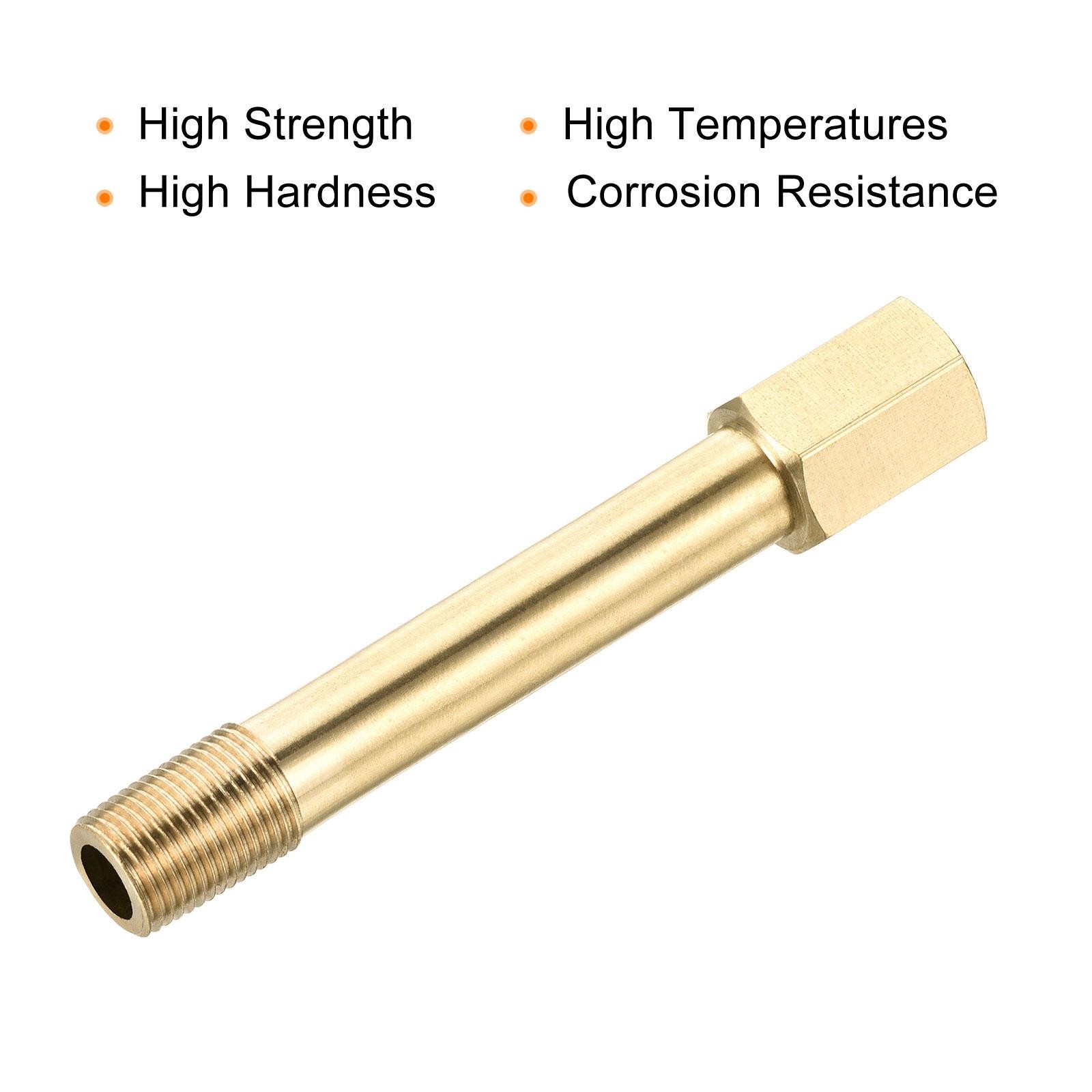 Brass Pipe Fitting G1/8 Adapter 75mm Extension Connector Hex Coupling 4 Pack