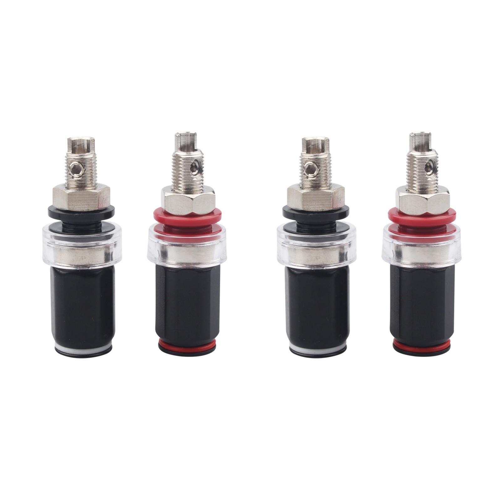 4x Lockable 24K Gold Plated HiFi Amplifier Speaker Binding Post Socket Terminal