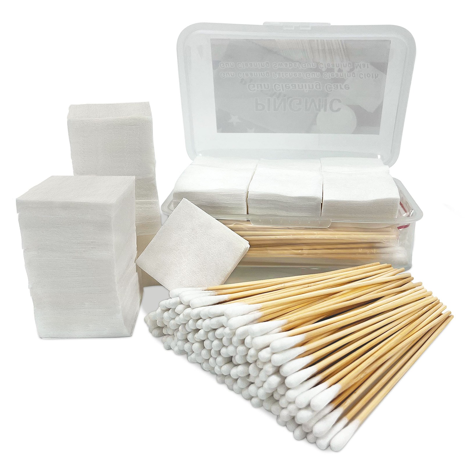 Gun Cleaning Supplies - Gun Cleaning Patches And Long Cotton Swabs Set | 6" Gun