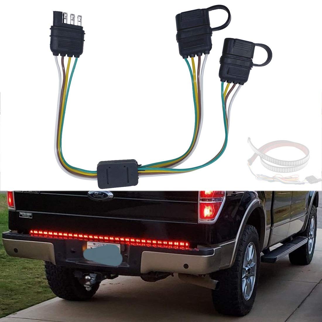 Heavy-Duty 4-Way Y-Splitter Connector for Multi-Light Trailer Applications