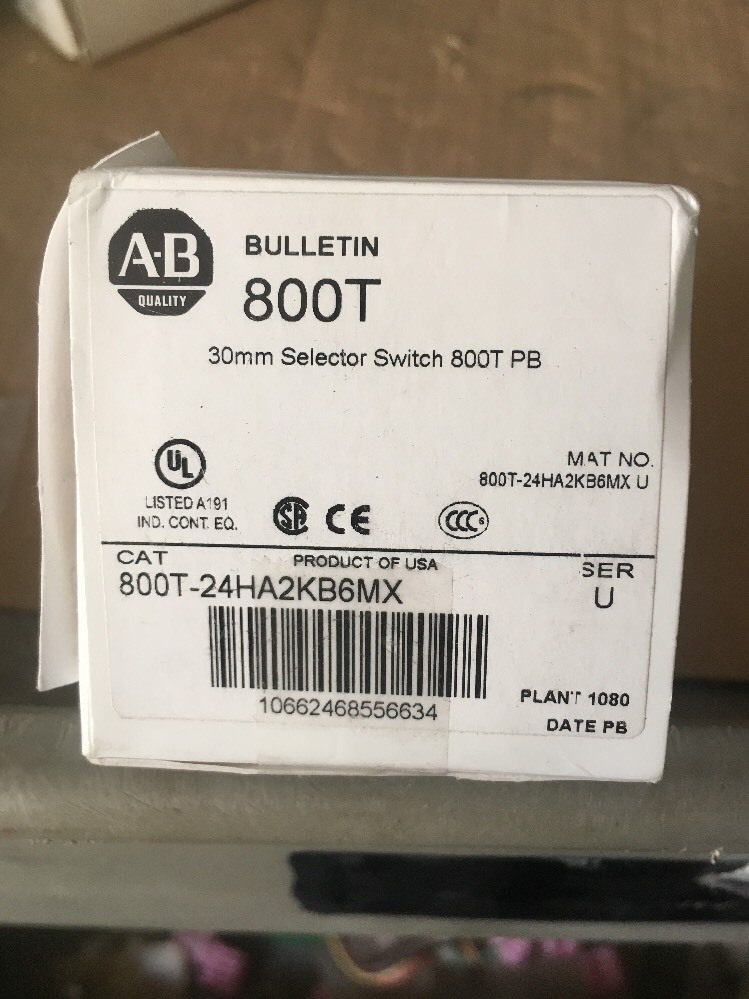ALLEN BRADLEY 800T-24HA2K6MX 30MM SELECTOR SWITCH **NEW*
