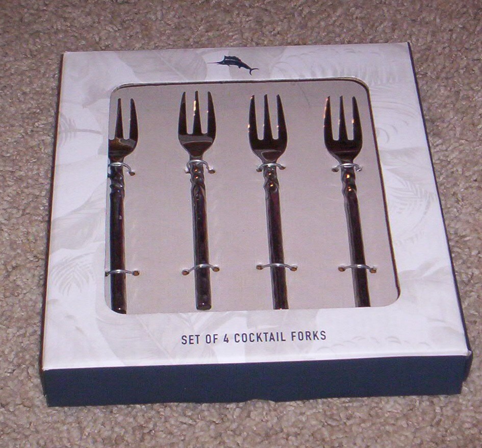 Tommy Bahama 4 Piece Cocktail FORKS Set of 4 New