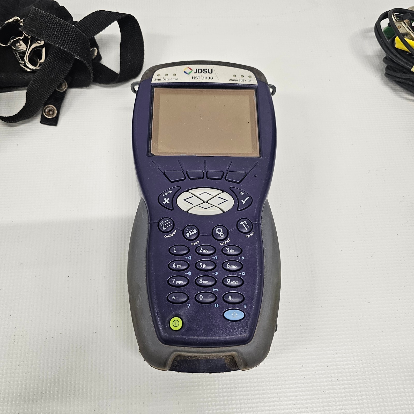 JDSU Network Tester w/ Cords & Carry Case + Battery HTS-3000 (as-is untested)