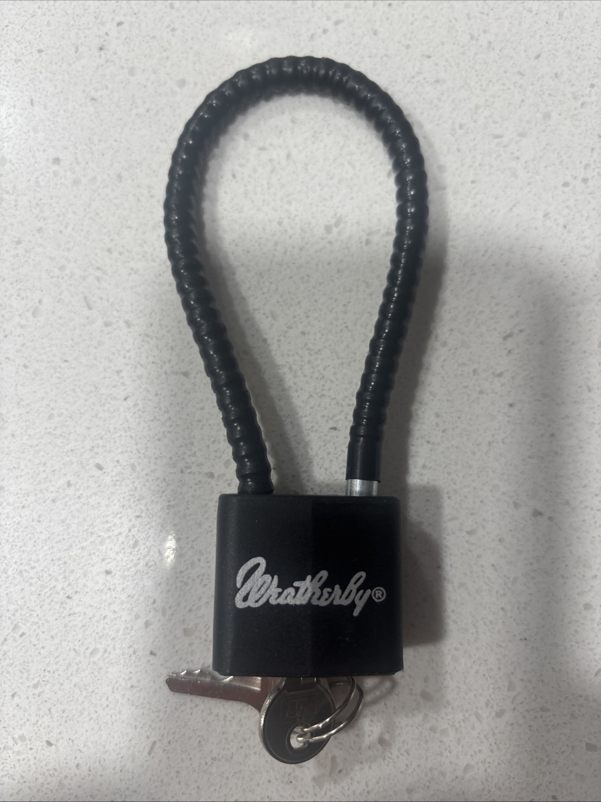 Weatherby Firearm Safety Factory Gun Cable Lock w/ Two Keys Black 30mm
