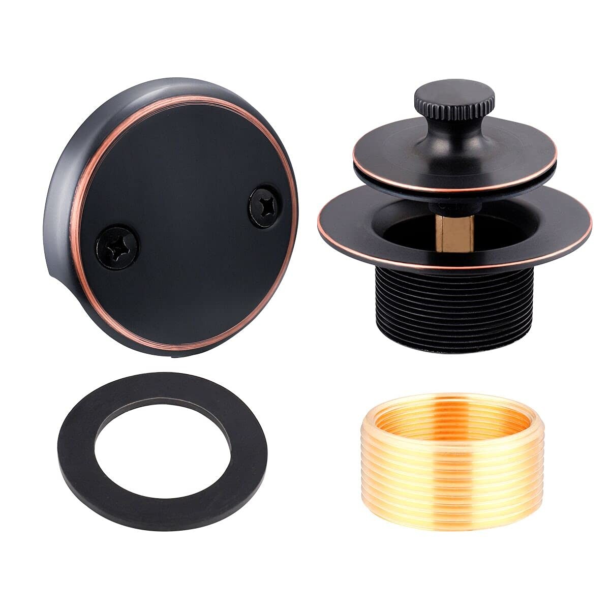 Oil Rubbed Bronze Bath Tub Drain Conversion Kit Assembly,