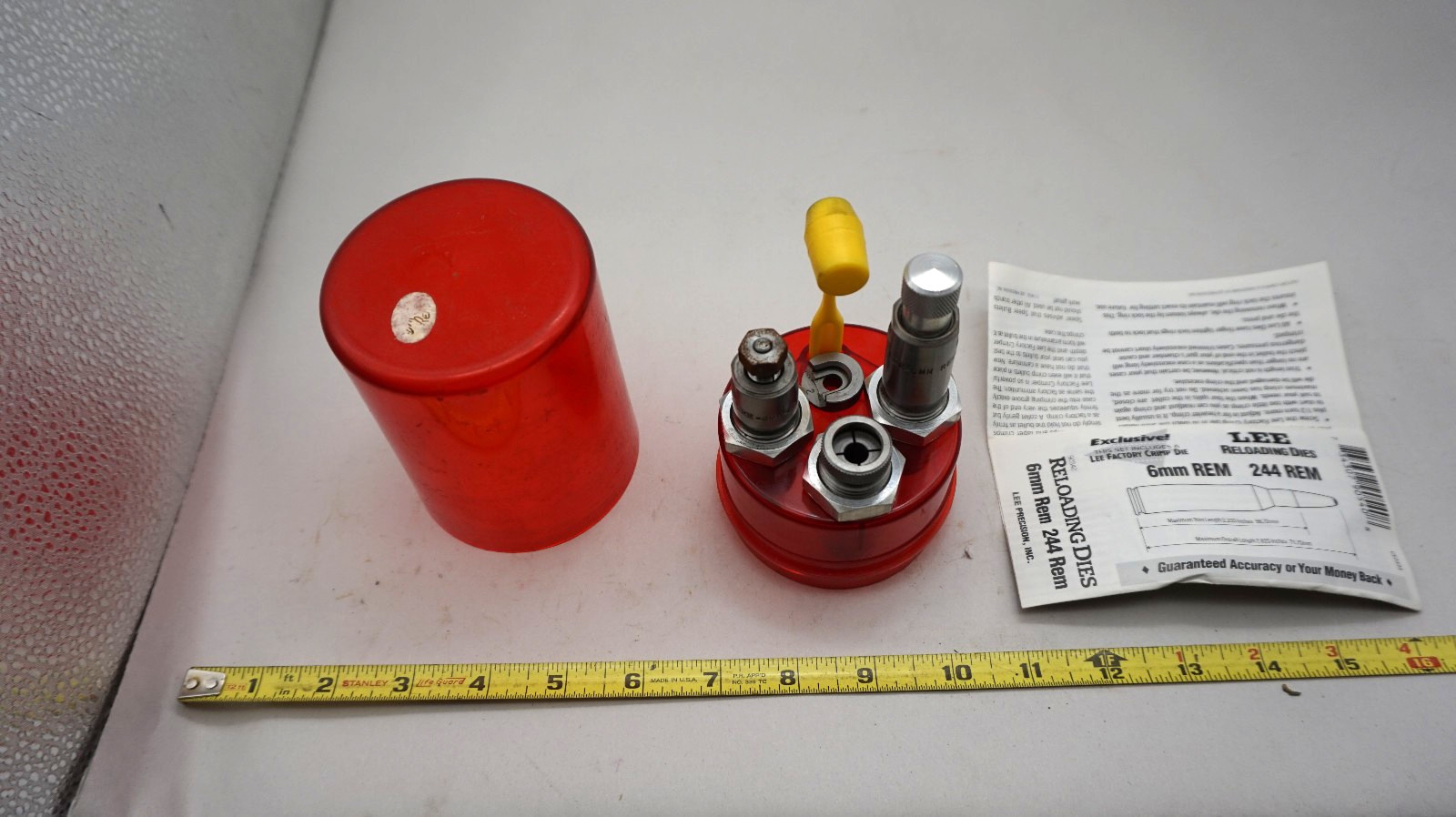 Lee Reloading Dies Factory Crimp Die Set 6mm Rem 244 Rem Made USA Free ship USA