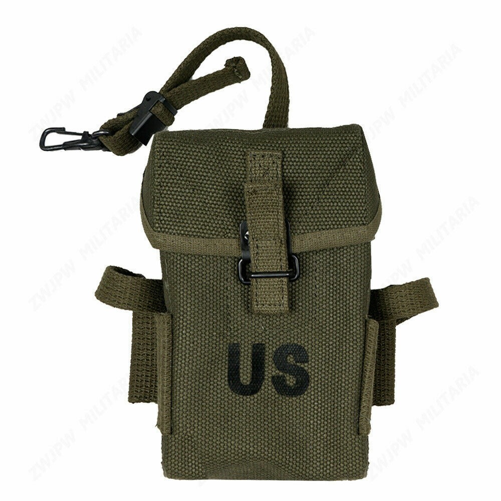 WW2 Army Military Canvas Bag Vietnam War M1956 M14 Long Type Ammo Pouch Replica