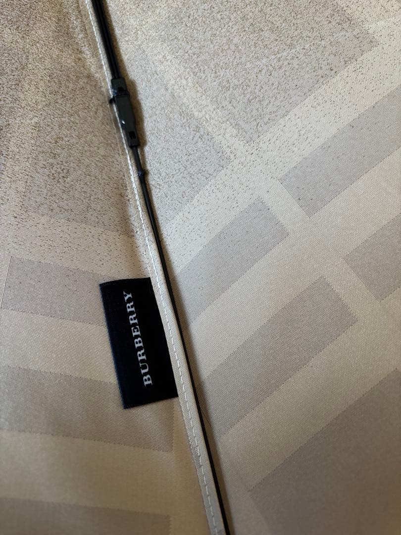 Burberry Folding Umbrella Beige Check Pattern Polyester One Size Japan Unused