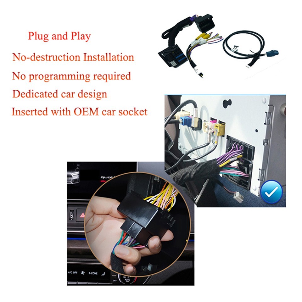 For Peugeot 308 2016 Smeg System Reverse Rear View Camera Interface Kit Improved