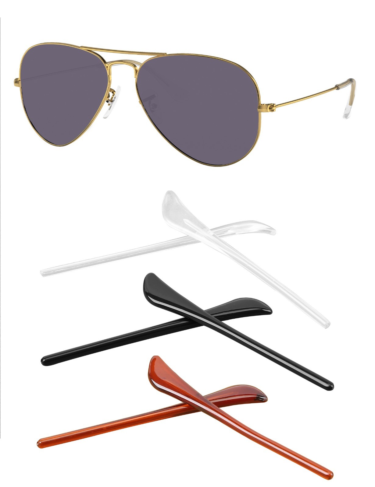 Replacement Ear Socks Temple Sleeves for Ray-Ban Aviator RB3025 RB3044 RB8054