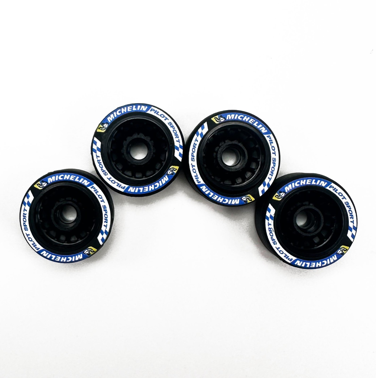 Custom 4 pcs slick tires(18977, rims included) for Lego Speed cars, V1-2 Color