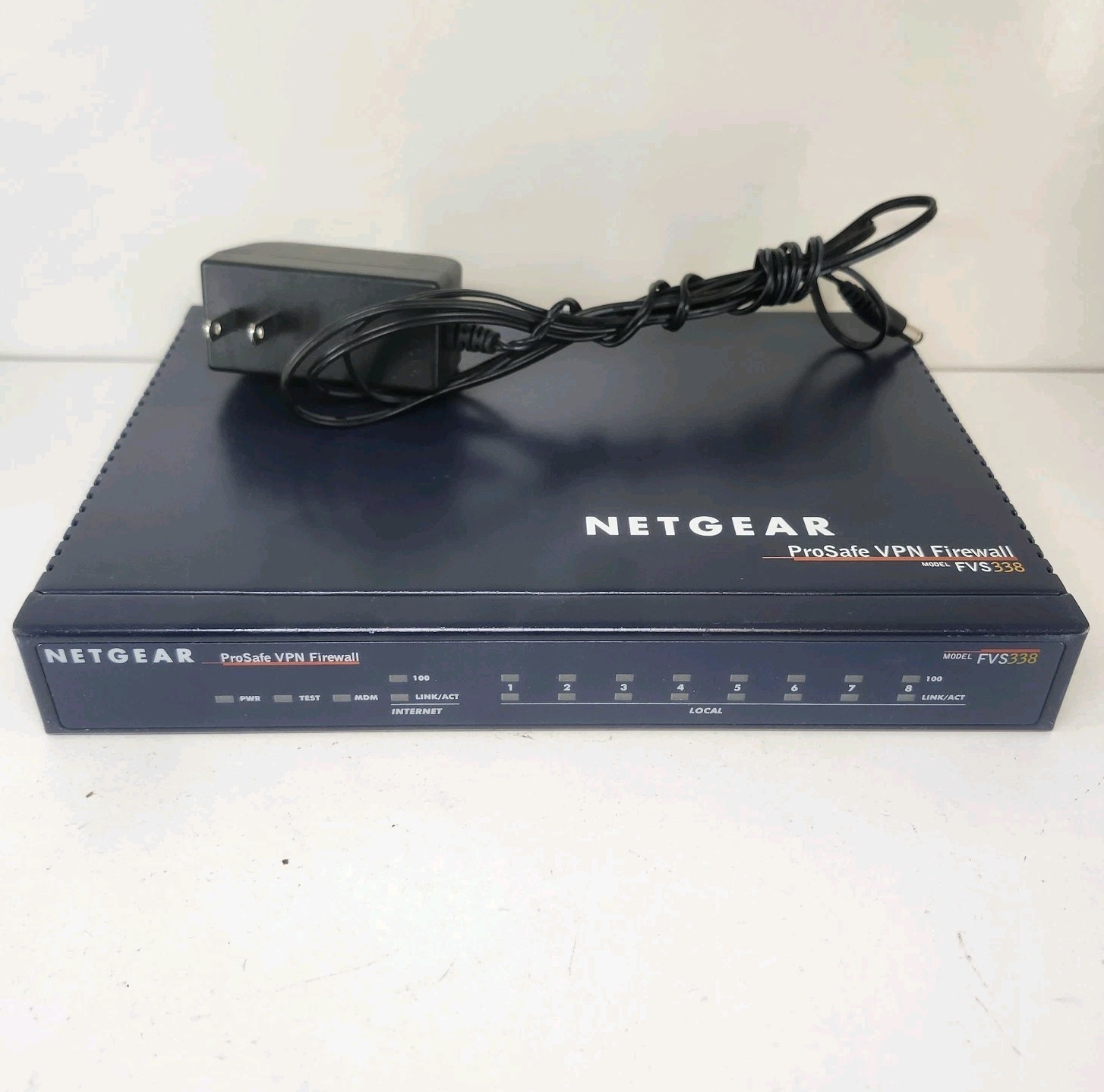 NETGEAR FVS338 ProSafe VPN Firewall 8-Port Switch with Power Adapter Tested