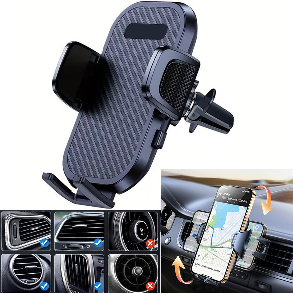 360° Rotation Air Vent Car Mount Phone Holder Universal Stand for iPhone Samsung