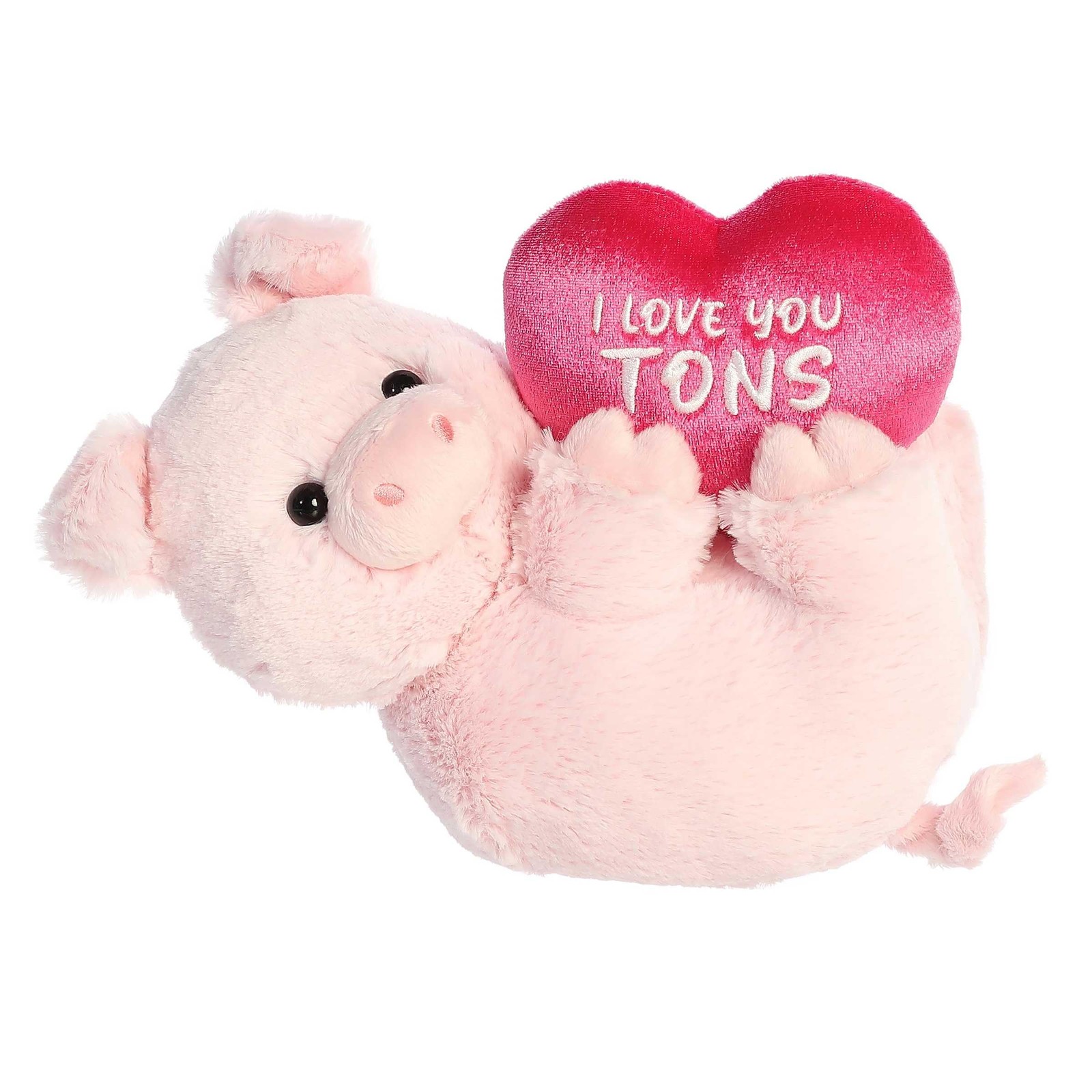 Aurora Heartwarming Valentine I Love You Tons Stuffed Animal - Pig 11 Inches