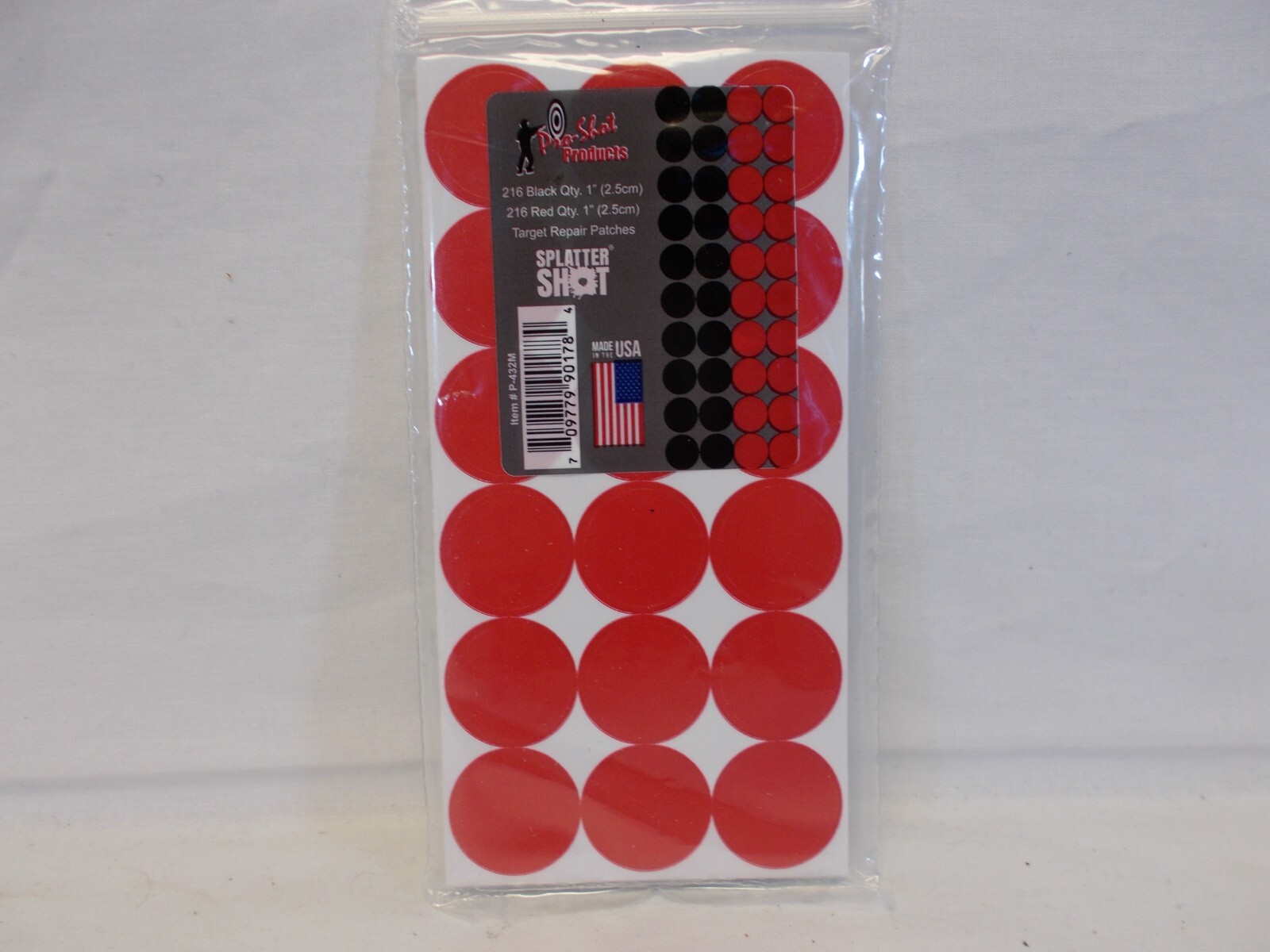 Pro-Shot SplatterShot Target Pasters 216 Red & 216 Black - P432M