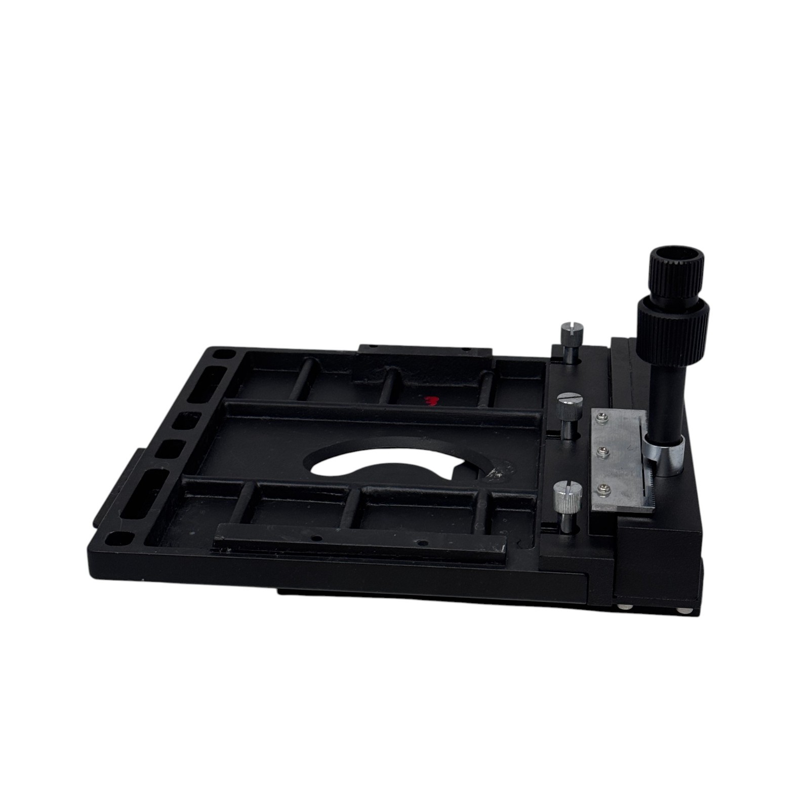 Microscope Mechanical Stage – Adjustable X-Y Slide Platform with Ruler and Knob
