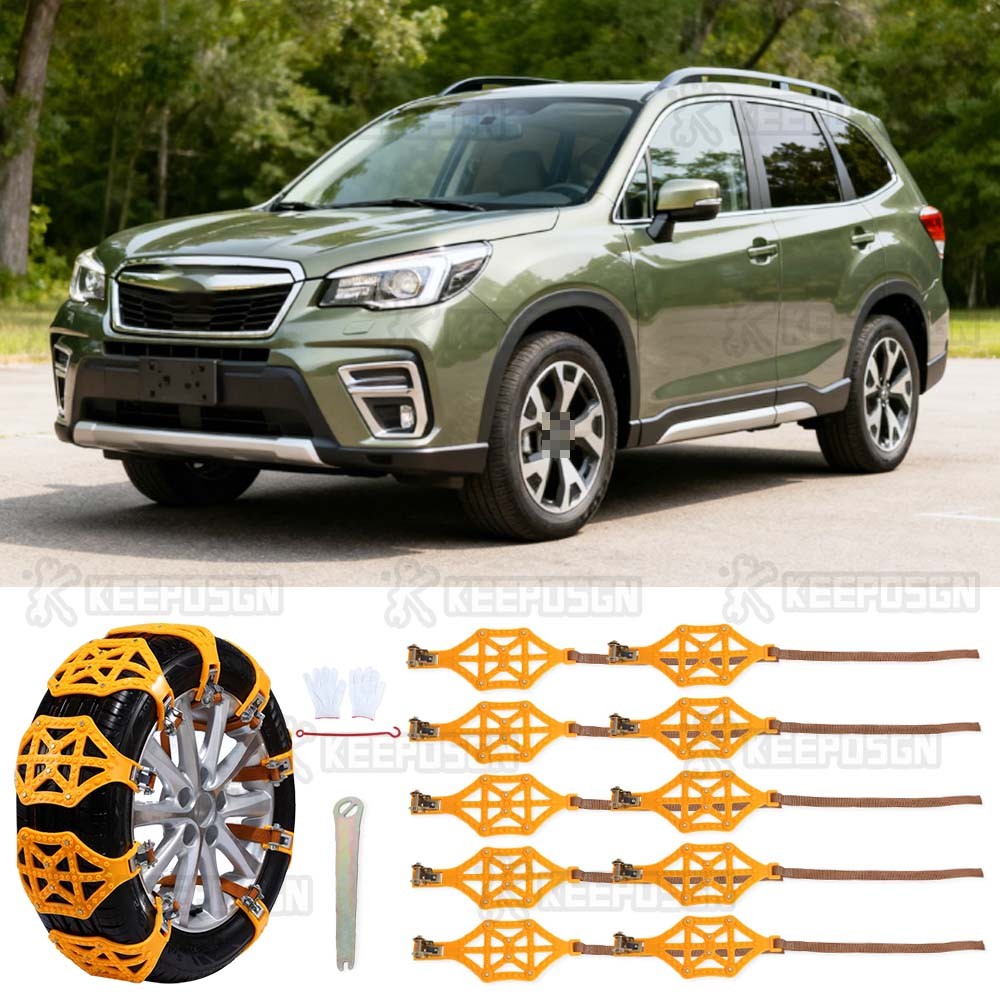 10PCS Wheel Tire Snow Chains Anti-skid Emergency Tire Chain For Subaru Forester