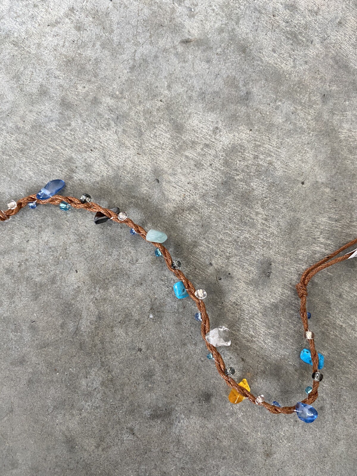 Rope Gemstone Artisan Hippie Boho Brown Bracelet