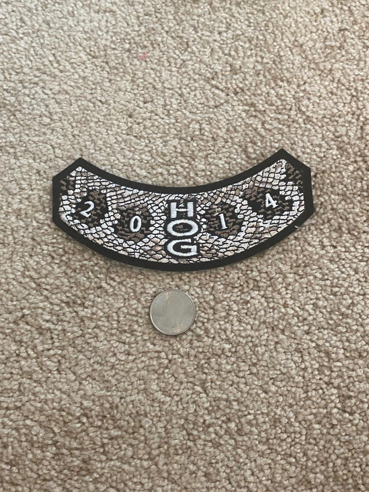 Harley Owners Group HOG patch 2014 - snakeskin look