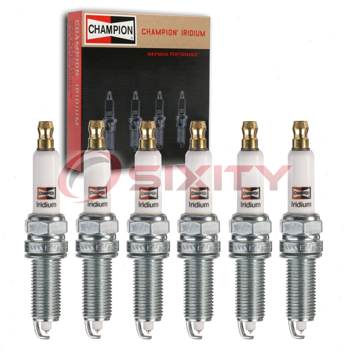6 pc Champion Iridium Spark Plugs for 2018 Kia Stinger 3.3L V6 Ignition om