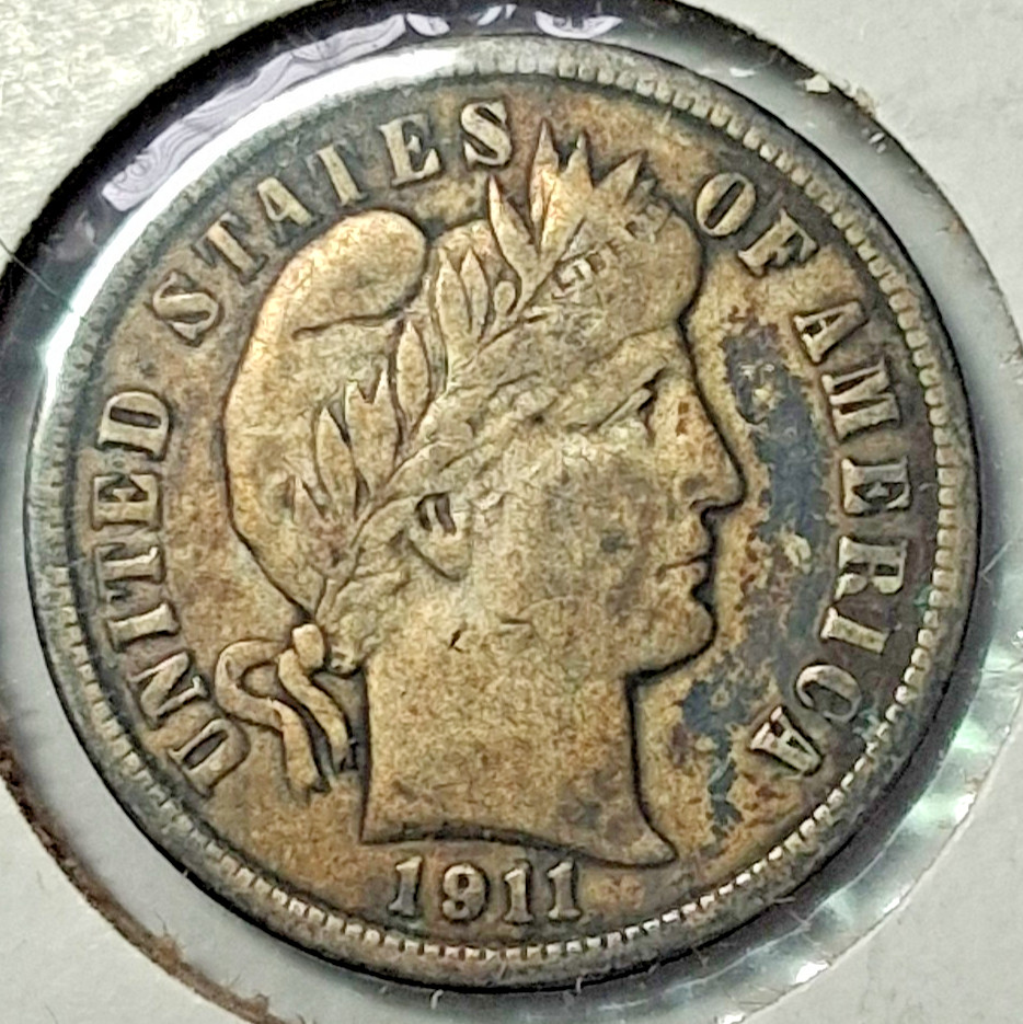 1911 Barber Dime Full "LIBERTY"