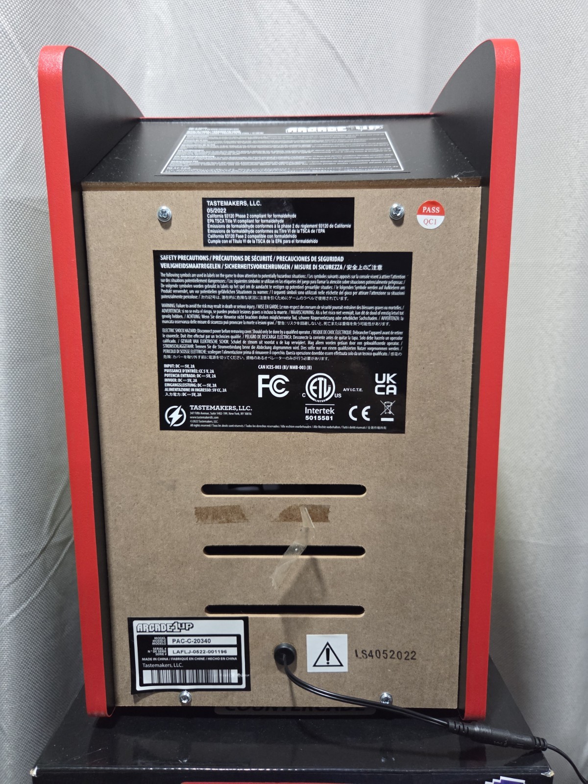 Arcade1Up Pac-Man Countertop Arcade Machine Tested & Working CIB Complete In Box