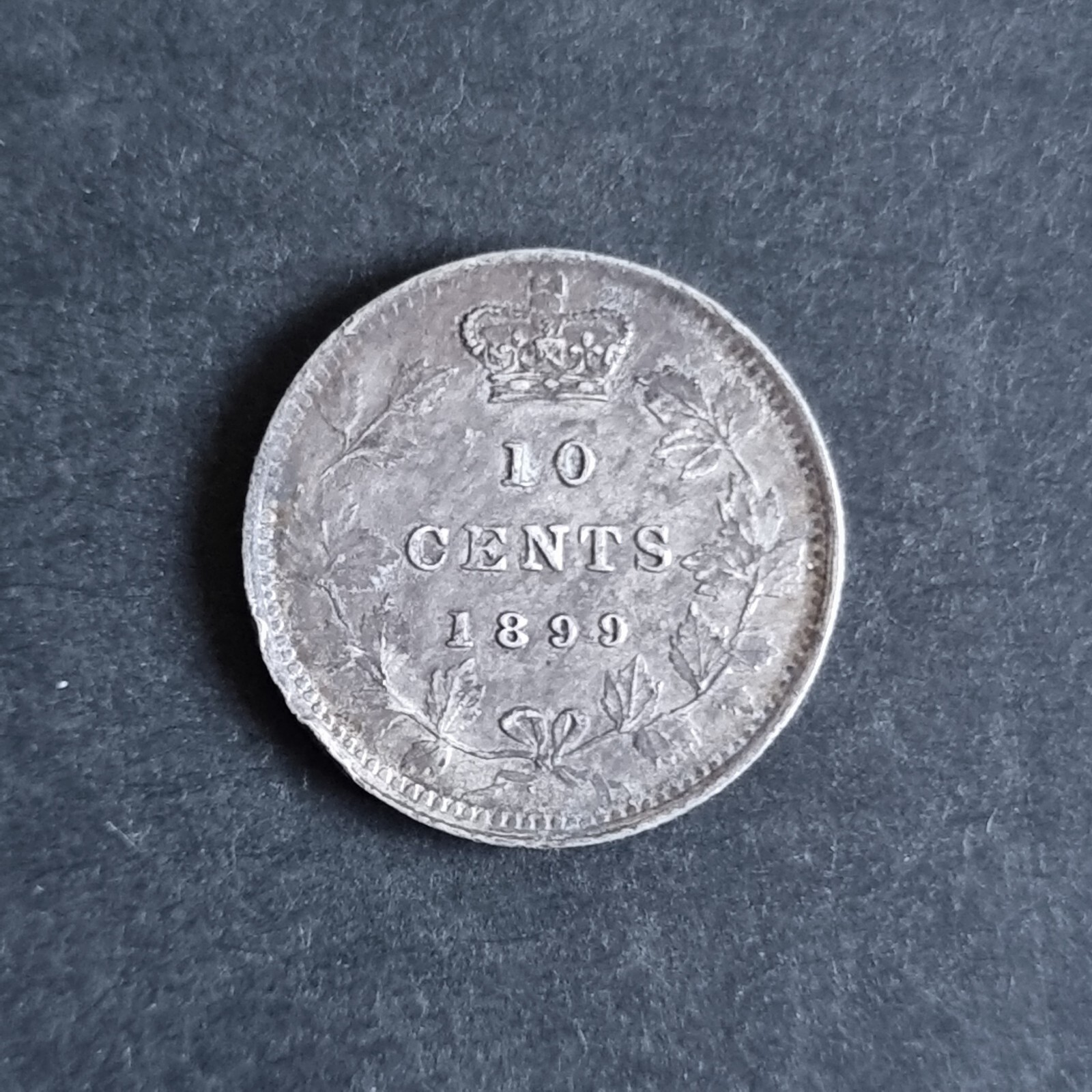 Canada 1899 - 10 Cents 10c KM# 3 Small 9 silver coin queen Victoria QV