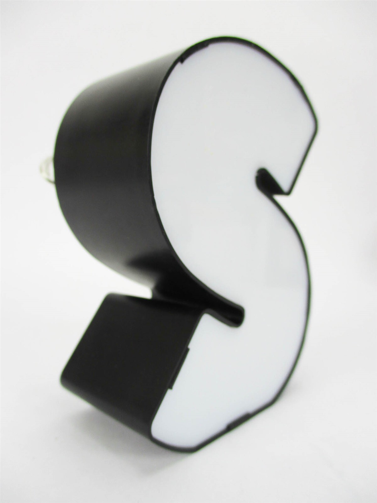 Letter S LED Light 4" Monogram Marquee Mini Tabletop Nightlight w/ 4-Hr Timer