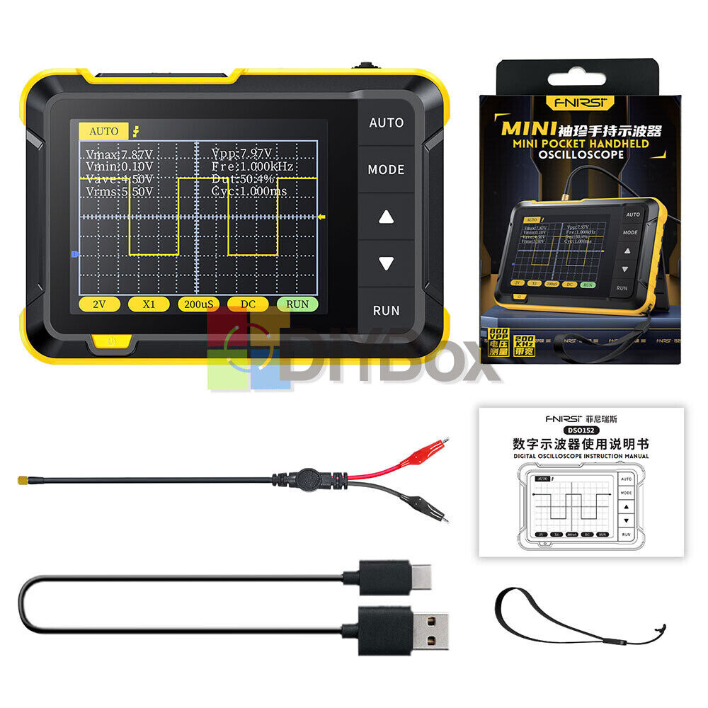 FNIRSI DSO152 Handheld Mini Oscilloscope Type-C Portable Digital Oscilloscope US