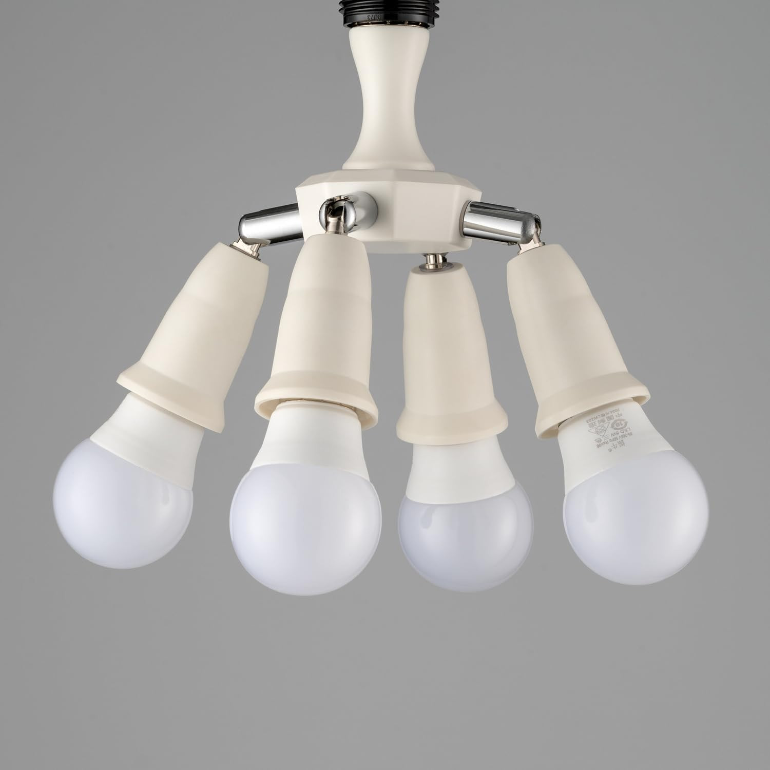 4 in 1 Light Socket Splitter Adapter, E26 E27 Standard Base LED Bulbs Converter