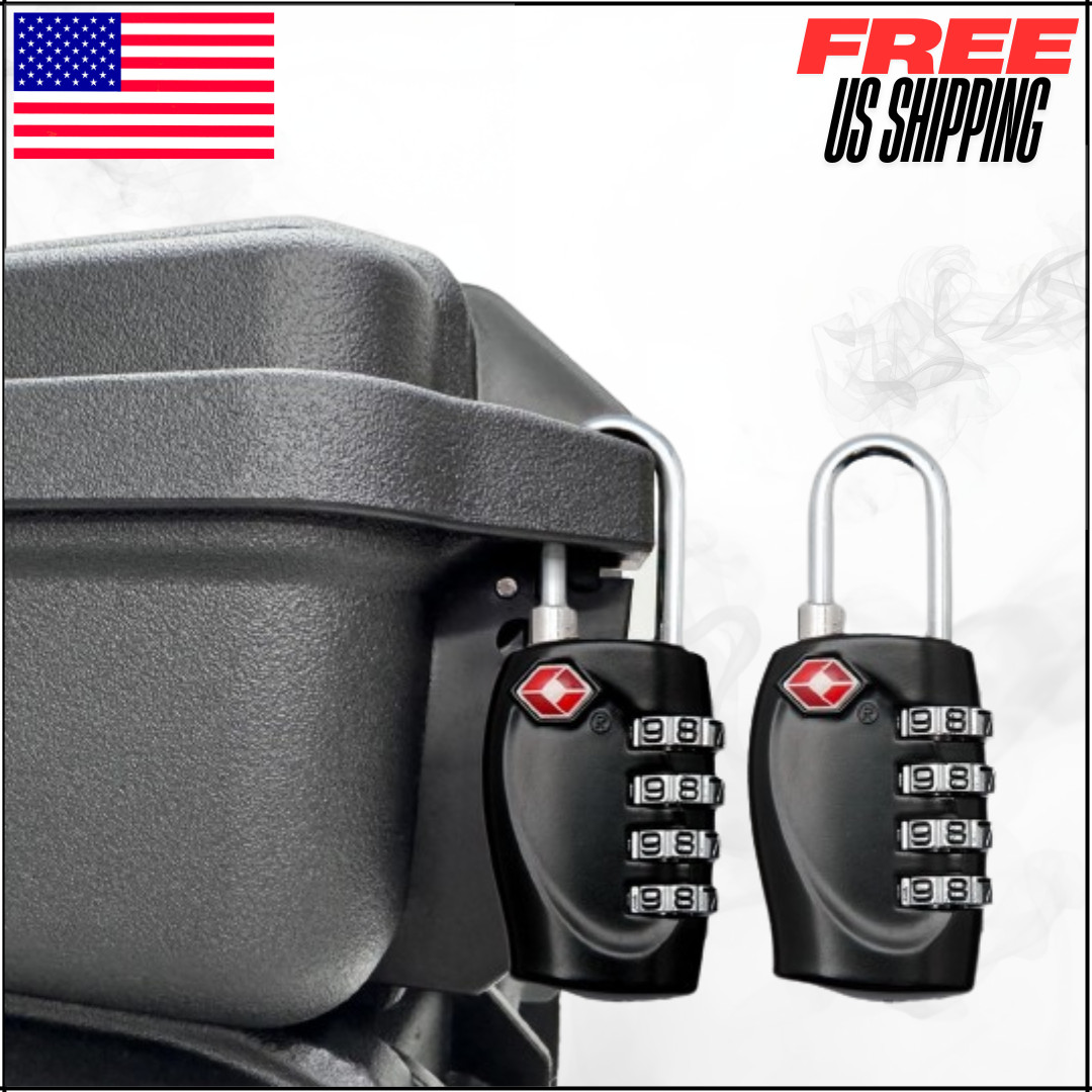 Case Locks 4 Digit Small Combo TSA Approved  Padlocks for Pistol & Revolver 2Pk