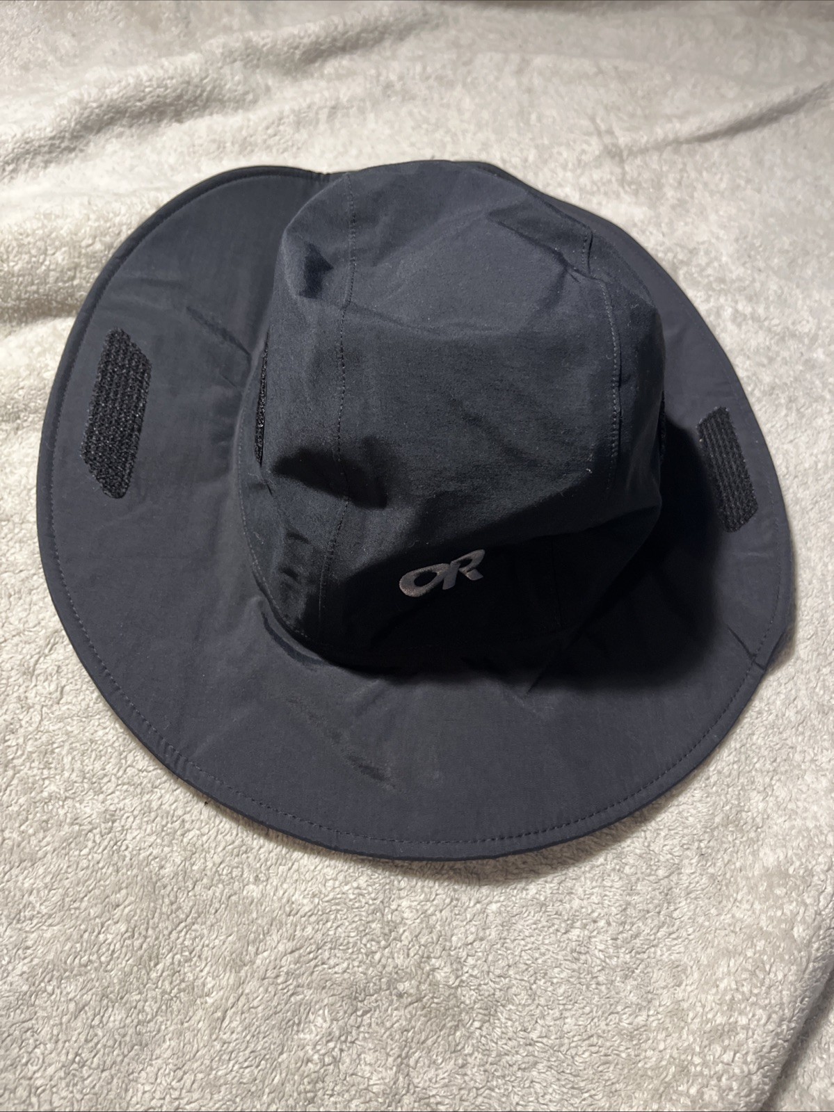 VTG 90s Outdoor Research Seattle Sombrero GTX Goretex Black Logo Rain Hat Cap M