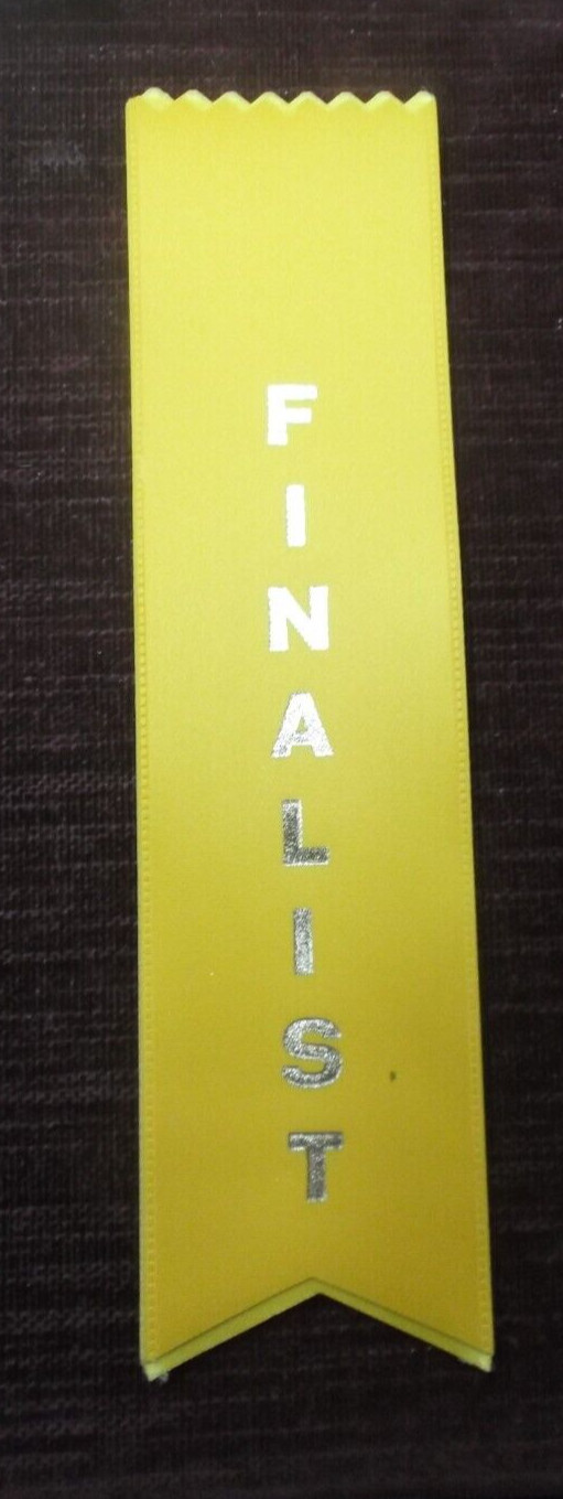 FINALIST yellow ribbon with gold foil letters flat pinked edge lot of 11