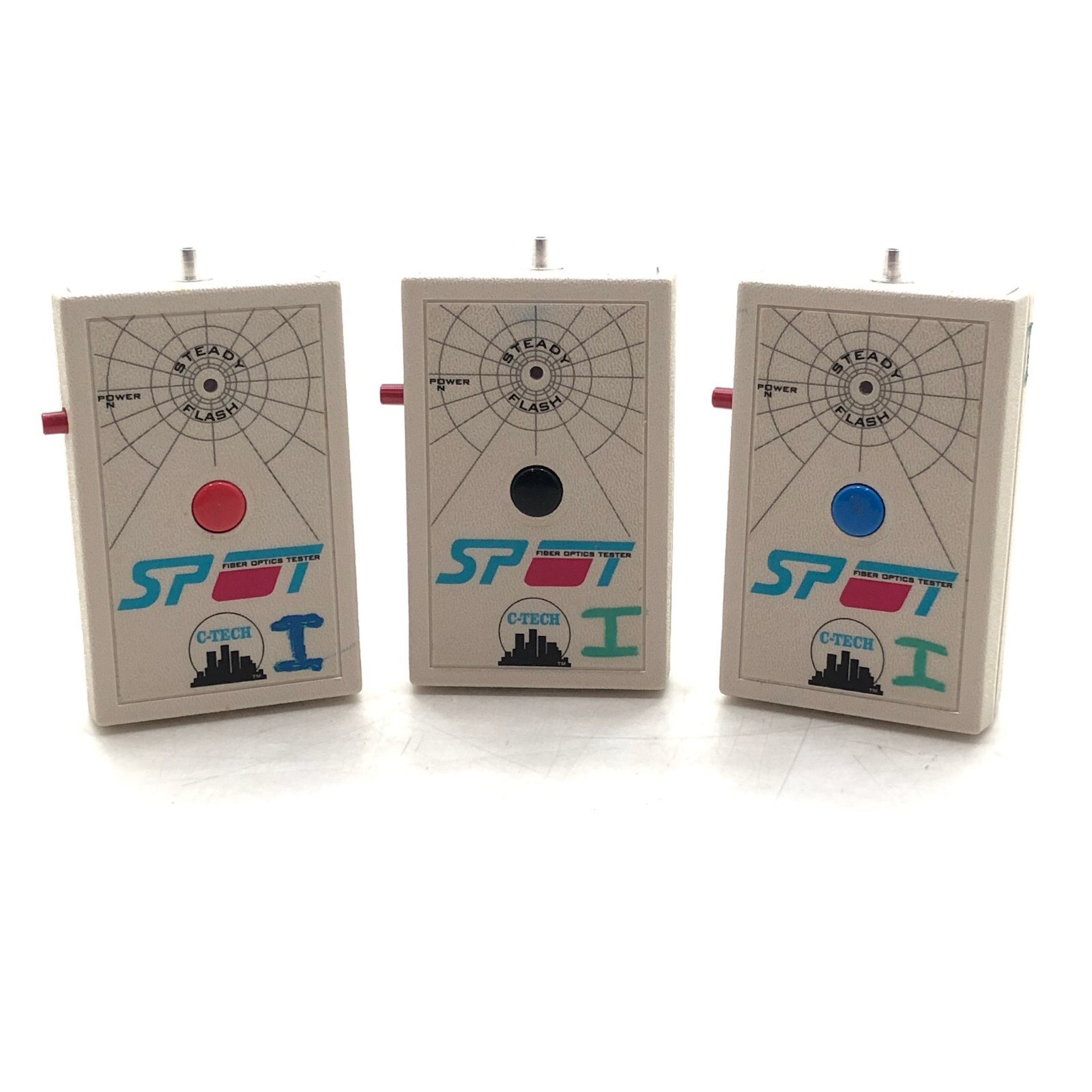 Set (3) C-Tech SPOT Fiber Optics Tester 635nm Red, 850nm Infrared, 450nm Blue