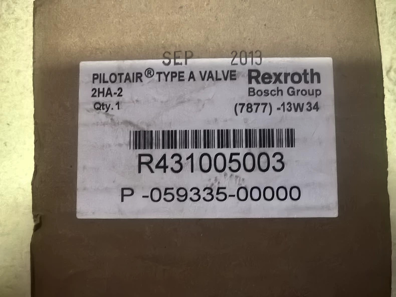 Rexroth R431005003 Pilotair Lever Operated Valve 2HA-2 3-Port 3-Position P59335