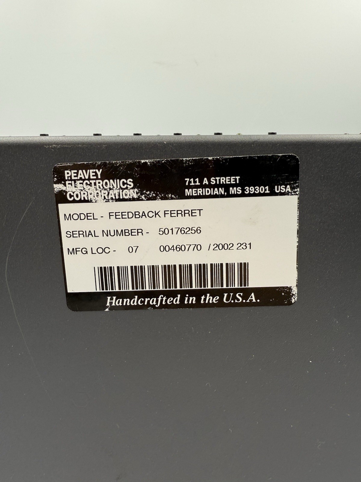 Peavey Feedback Ferret Digital Dynamic Anti-Feedback System 24-bit