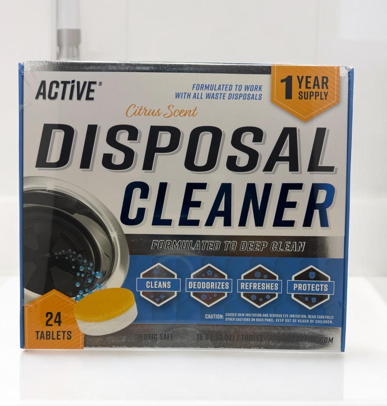 Active Garbage Disposal Cleaner Deodorizer Tablets 24 Tablets Citrus Scent