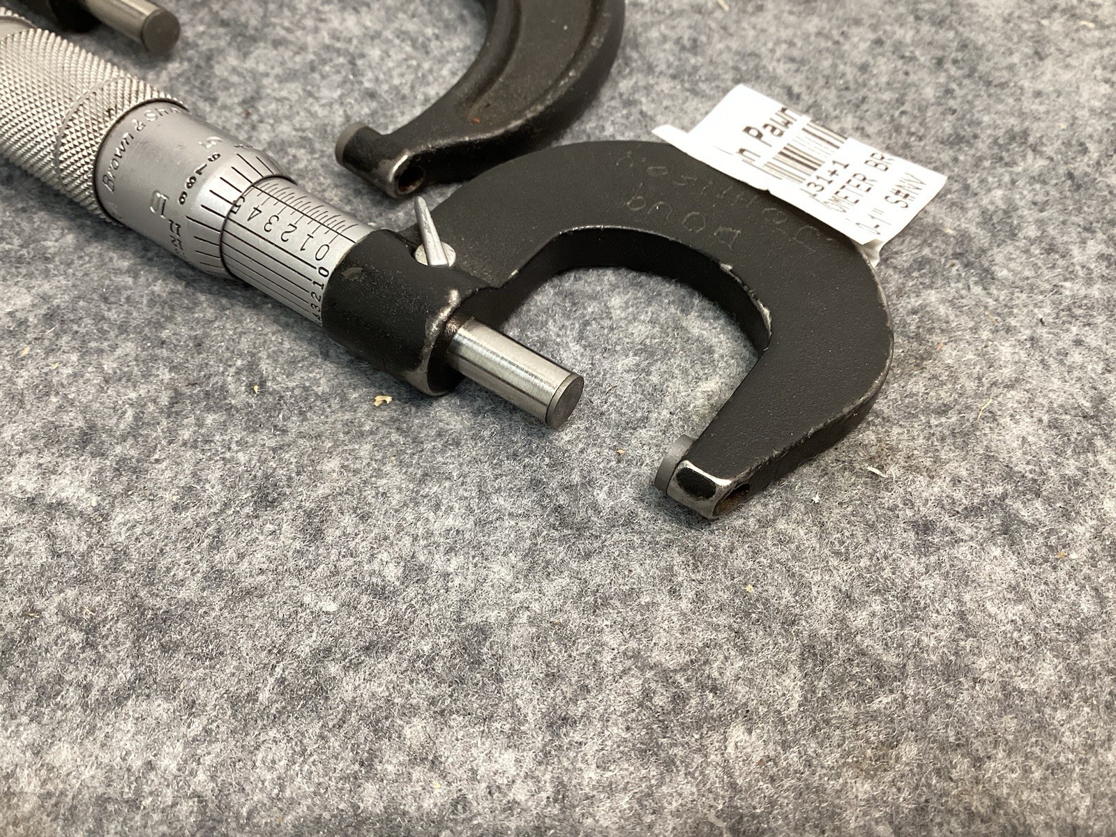 2 PC BROWN & SHARPE 0-1" & 1"-2" .001" OUTSIDE MICROMETER SET
