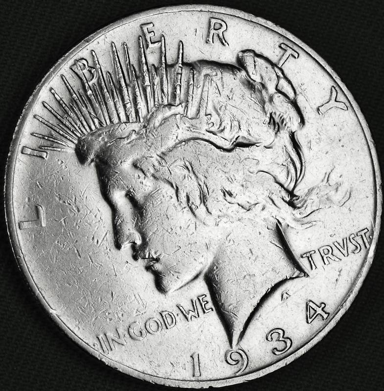 1934-s Silver Dollar.        High Grade   (Inventory A)