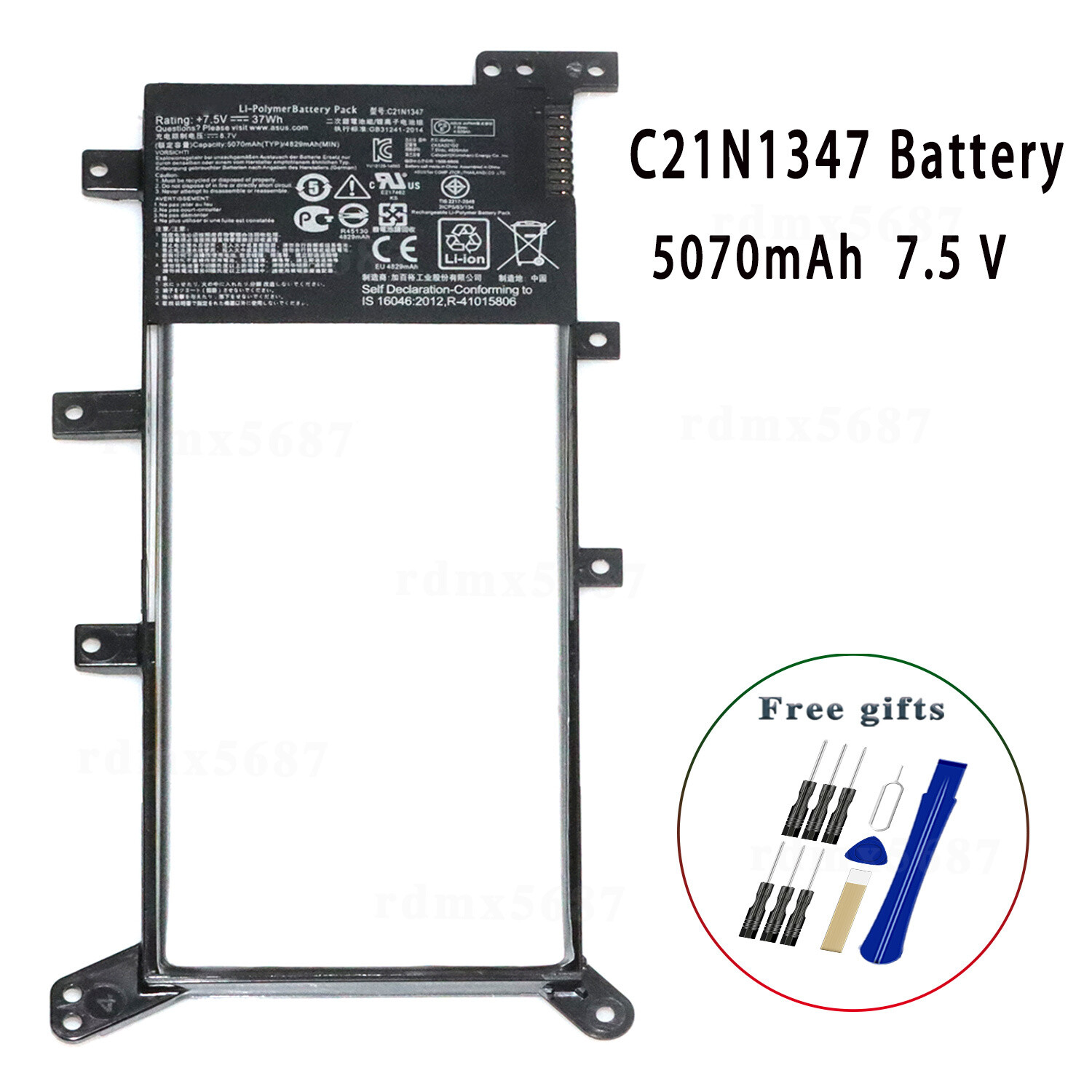 New C21N1347 Battery For ASUS Laptop R557 R557L Y583L Y583LD FL5800L X554L Tool