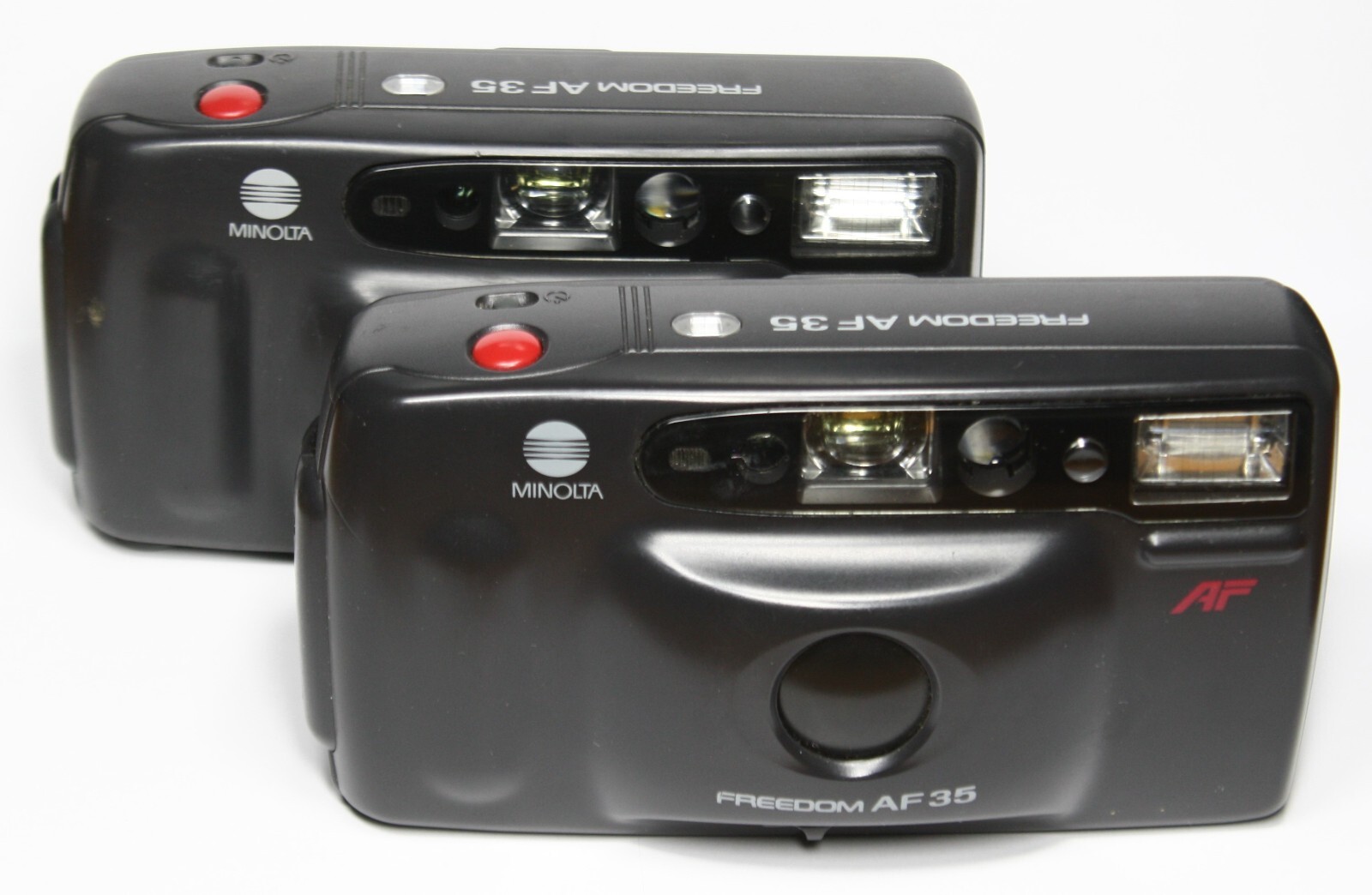 2x Minolta Freedom AF 35mm Film Camera two cameras