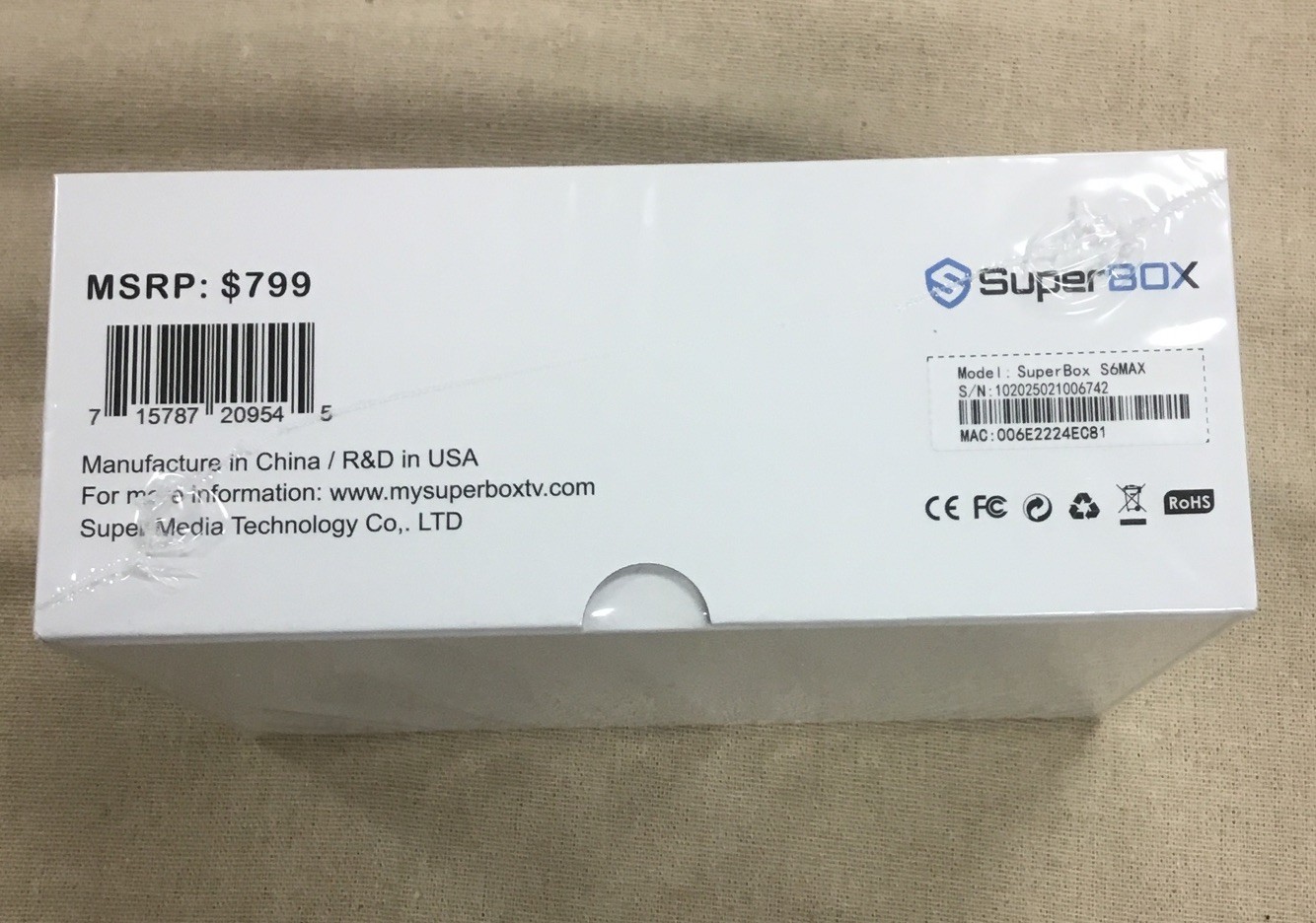 NEW 2025 Model-SuperBox S6 Max, 6K UltraHD, BlueTooth Voice Command- Sealed