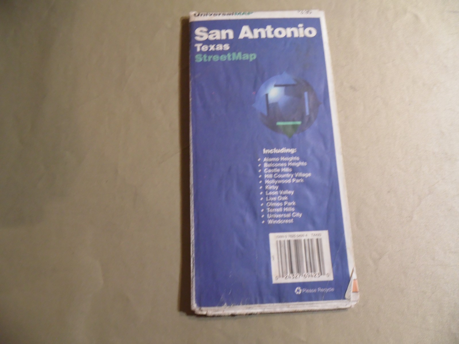Universal Map San Antonio Texas Street Map / Circa 1997 / Free Domestic Shipping