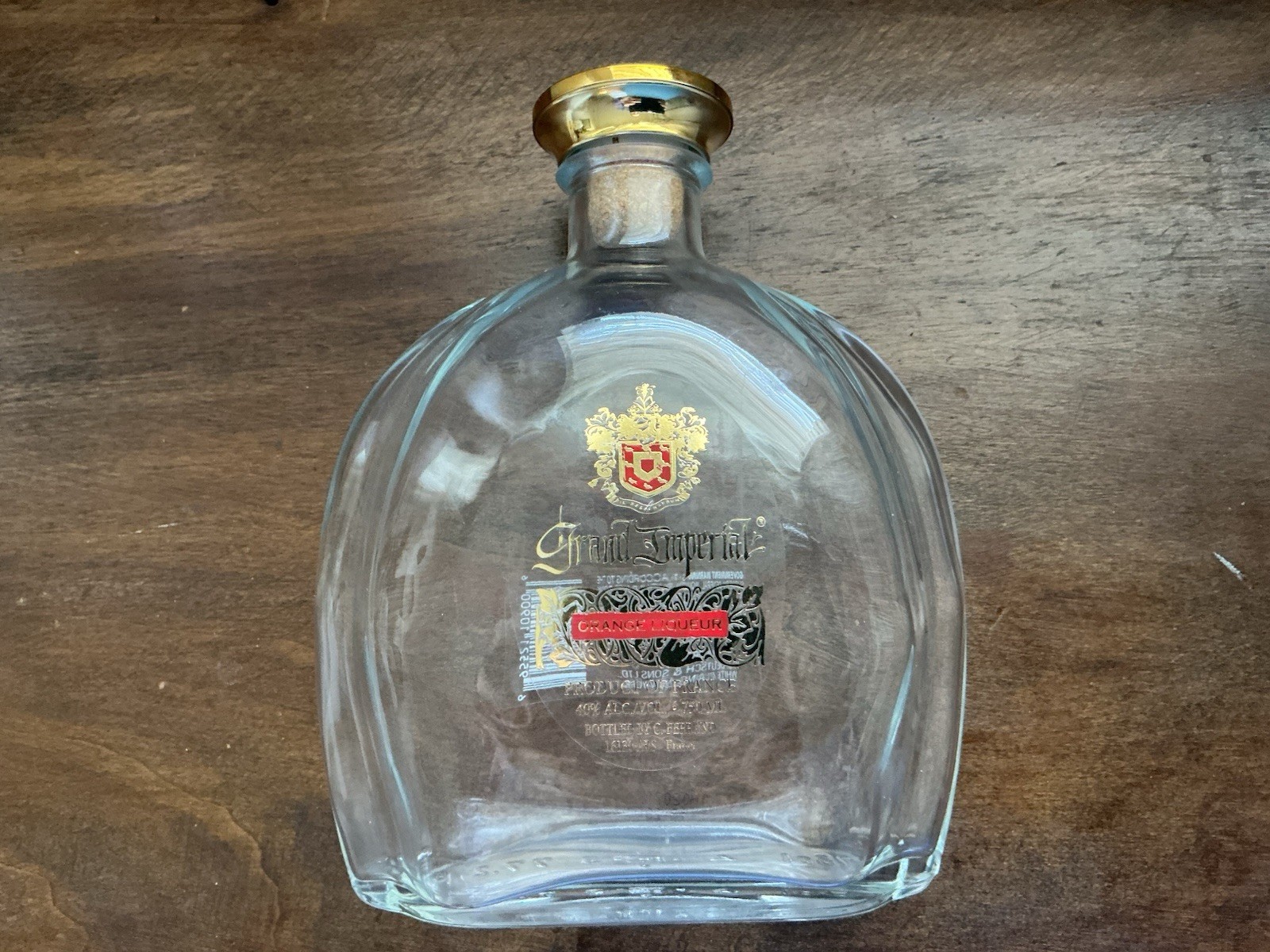 Grand Imperial Orange Liquor Bottle 750ml Empty France