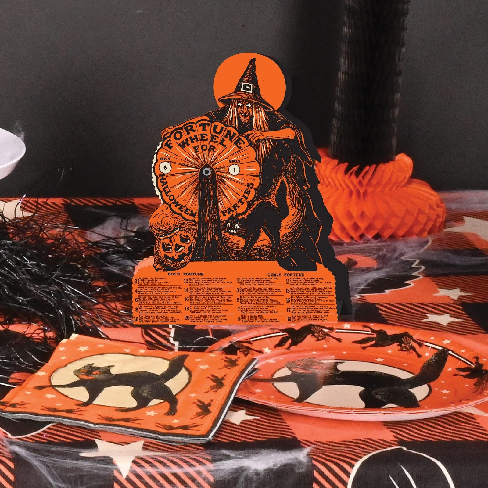 Witch Fortune Wheel Game, 9.25" x 6.75"