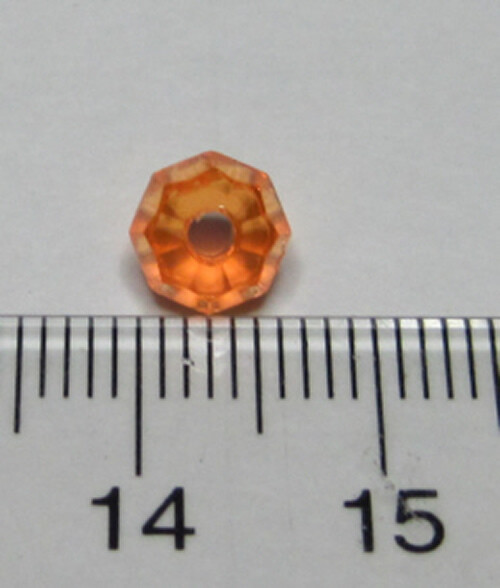 1000 6mm Transparent Orange plastic Round Faceted beads MAKE WALLEYE BAITS